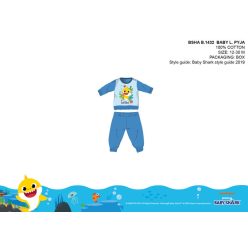   Pyjama bébé Baby Shark - pyjama en jersey de coton - bleu clair - 86