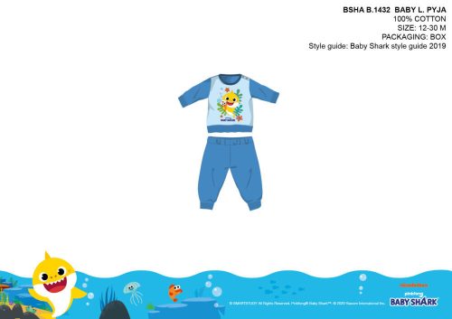 Baby Shark pyjama bébé - pyjama en jersey de coton - bleu clair - 98