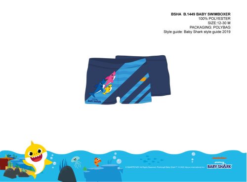 Requin bébé maillot de bain boxer pour bébé garçon - bleu foncé - 92