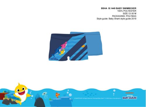 Requin bébé maillot de bain boxer pour bébé garçon - bleu clair - 80