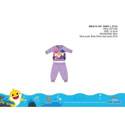   Pyjama bébé Baby Shark - pyjama en jersey de coton - violet - 80