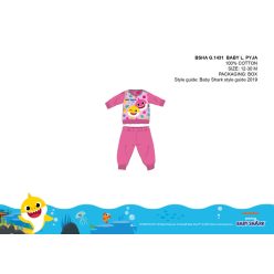   Pyjama bébé Baby Shark - pyjama en jersey de coton - rose foncé - 80