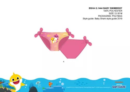 Requin bébé maillot de bain pour bébé fille - rose - 98
