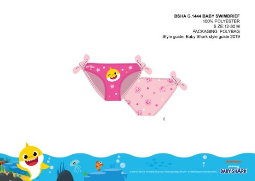 Requin bébé maillot de bain pour bébé fille - rose clair - 92