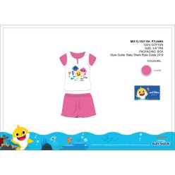   Pyjama d'été à manches courtes pour enfant Baby Shark - pyjama en coton - rose