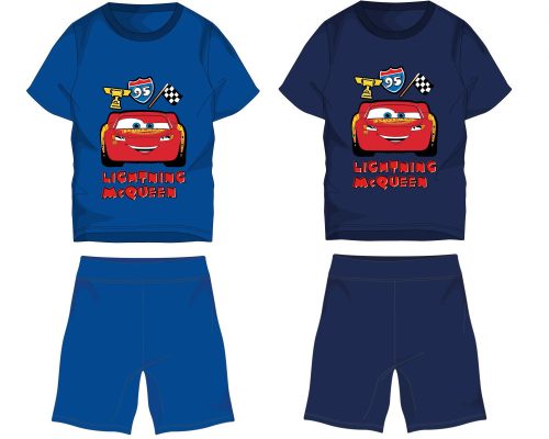 Disney Cars ensemble d'été en coton - ensemble t-shirt-short - bleu moyen - 104