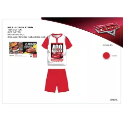  Disney Cars summer short sleeve children's pajamas - cotton pajamas - red