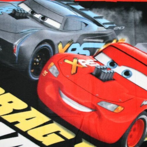 Couverture polaire Cars pour garçon - 100 x 150 cm - noir-rouge