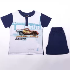   Pyjama en coton à manches courtes pour enfants - Cars - bleu foncé - 98