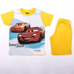   Ensemble d'été en coton pour garçon Cars - ensemble t-shirt-short - jaune - 128