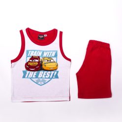   Ensemble d'été en coton pour garçon Cars - ensemble t-shirt-short - rouge - 110