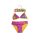 44 Chaton mignon maillot de bain deux pièces pour filles - haut triangle - jaune - 110