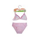 44 Chaton mignon maillot de bain deux pièces pour filles - haut triangle - rose clair - 104