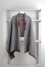 Cecilia Gallerani écharpe - 200x98 cm - gris, motif zigzag