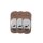 Chaussettes invisibles en coton avec silicone unisexe Pezzini - 3 paires/paquet - chaussettes invisibles en coton - beige - 38-41