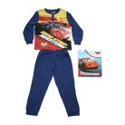 Pyjama pour enfants en coton mince et long - Cars - Avec inscription Drag Strip Masters - Jersey - bleu foncé - 122