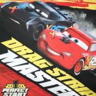 Pyjama pour enfants en coton mince et long - Cars - Avec inscription Drag Strip Masters - Jersey - gris - 122