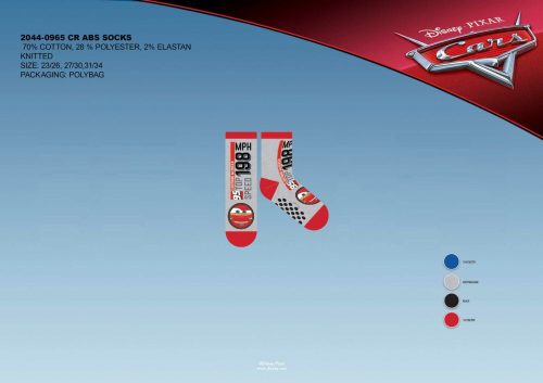 Disney Cars chaussettes en peluche antidérapantes pour enfants - gris-rouge - 27-30