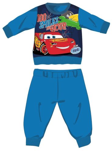 Disney Cars pyjama épais d'hiver pour bébé - pyjama en flanelle de coton - bleu clair - 92