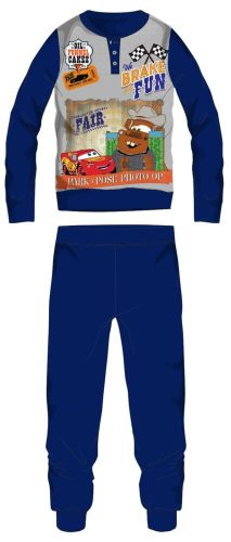 Pyjama d'hiver épais pour enfants Disney Cars - pyjama en flanelle de coton - bleu foncé - 98