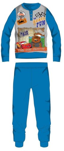 Pyjama d'hiver épais pour enfants Disney Cars - pyjama en flanelle de coton - bleu clair - 98