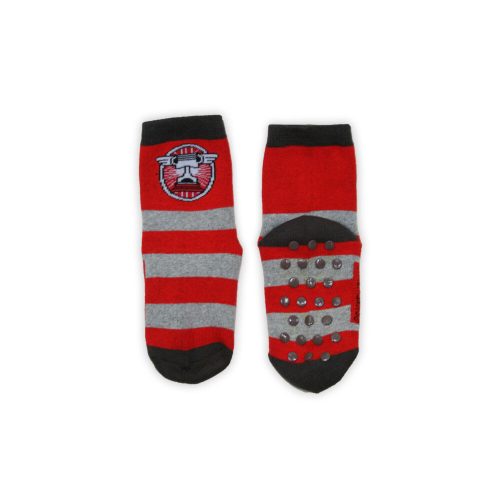 Chaussettes antidérapantes pour enfants Cars en peluche - rouge-gris - 27-30