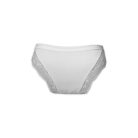 Culotte pour femme - coupe taille basse - ornée de dentelle à l'arrière - blanc - M