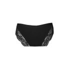 Culotte pour femme - coupe taille basse - ornée de dentelle à l'arrière - noir - L