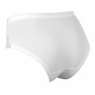Culotte pour femme - avec côtés épais - ornée de dentelle à l'avant - blanc - L