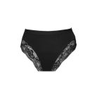 Culotte pour femme - avec côtés épais - ornée de dentelle à l'avant - noir - L