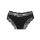 Culotte femme - avec des côtés épais - ornée de dentelle à l'avant et à la taille - noir - S