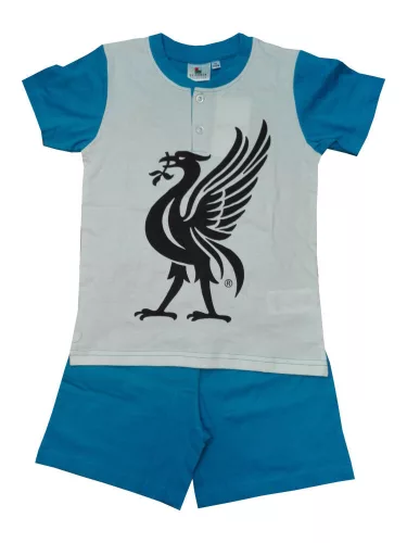 Pyjama en coton à manches courtes pour enfants - Evidence - bleu moyen