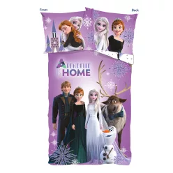   Parure de lit La Reine des Neiges famille glacée 100% coton - 140*200cm + 70x90cm