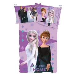   La Reine des Neiges Elsa et Anna parure de lit enfant 100% coton - 100*135cm + 40x60cm