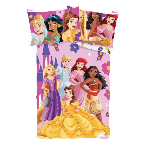 Ensemble de literie pour enfants Disney Princesses 100% coton - 100*135cm + 40x60cm