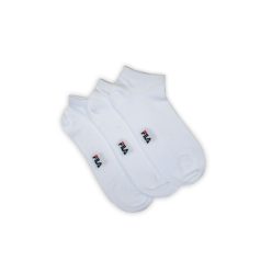   Chaussettes invisibles mercerisées unisexes Fila - 3 paires/pack - chaussettes invisibles en coton - blanc - 39-42