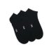 Chaussettes invisibles mercerisées unisexes Fila - 3 paires/pack - chaussettes invisibles en coton - noir - 39-42