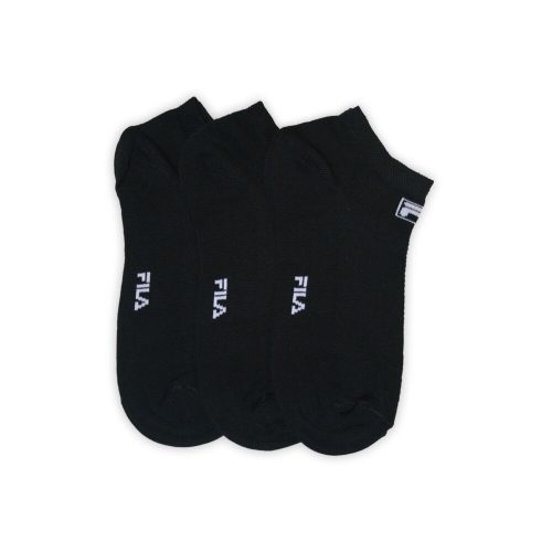 Chaussettes invisibles respirantes unisexes Fila - 3 paires/pack - chaussettes invisibles en coton - noir - 35-38
