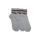 Chaussettes en coton unisexe Fila - chaussettes courtes - tige côtelée - 3 paires - gris - 43-46