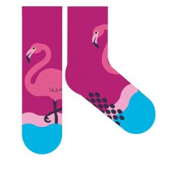   Chaussettes en peluche antidérapantes flamant rose pour enfants