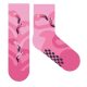 Chaussettes en peluche antidérapantes flamant rose pour enfants