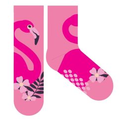  Chaussettes en peluche antidérapantes flamant rose pour enfants