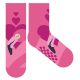 Chaussettes en peluche antidérapantes flamant rose pour enfants