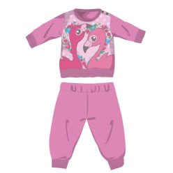   Pyjama d'hiver en coton pour bébé flamant - pyjama interlock - rose - 86