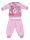 Pyjama d'hiver en coton pour bébé flamant - pyjama interlock - rose clair - 80