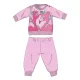 Pyjama d'hiver en coton pour bébé flamant - pyjama interlock - rose clair - 92