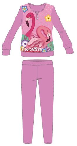 Pyjama épais d'hiver pour enfants flamant rose - pyjama en flanelle de coton - mauve - 122