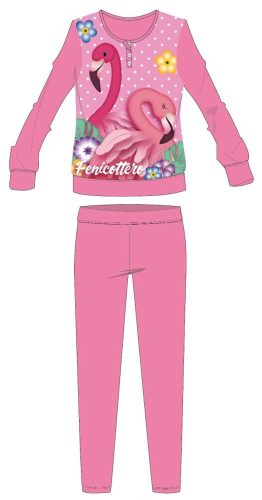 Pyjama épais d'hiver pour enfants flamant rose - pyjama en flanelle de coton - rose - 104