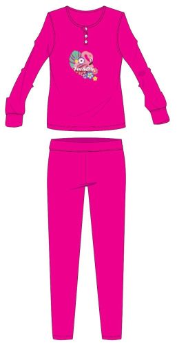 Pyjama en coton d'hiver pour enfants flamant rose - pyjama interlock - rose - 98