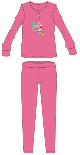 Pyjama en coton d'hiver pour enfants flamant rose - pyjama interlock - rose - 110
